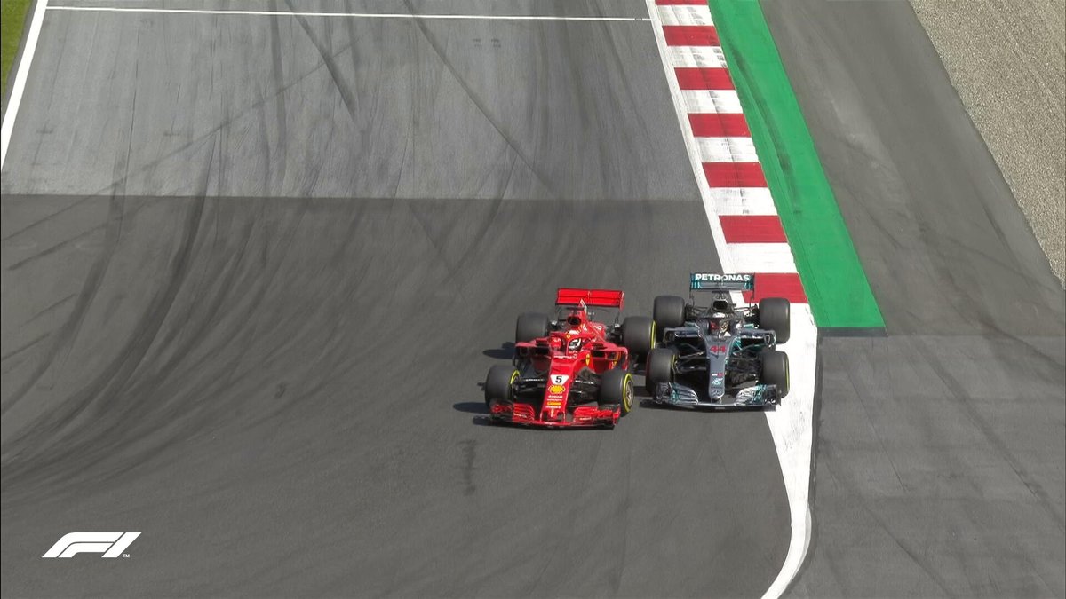 Vettel's pass to overtake Hamilton