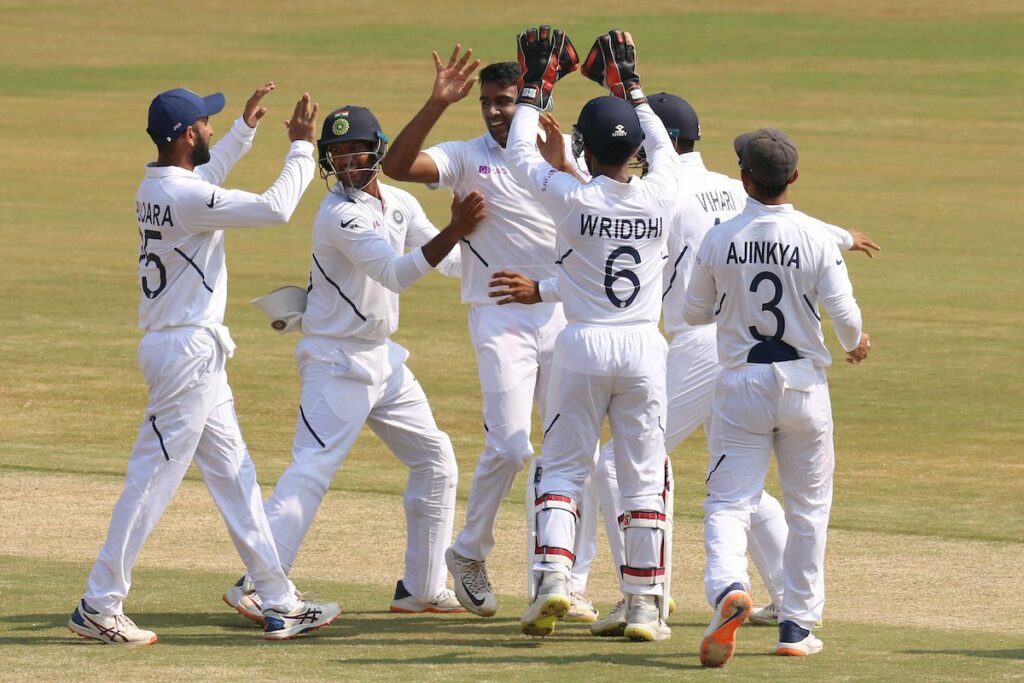 Indian players celebrate 