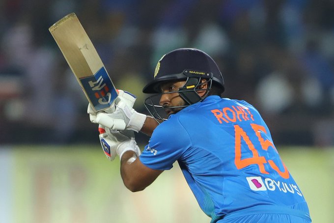 Rohit bats against Bangladesh
