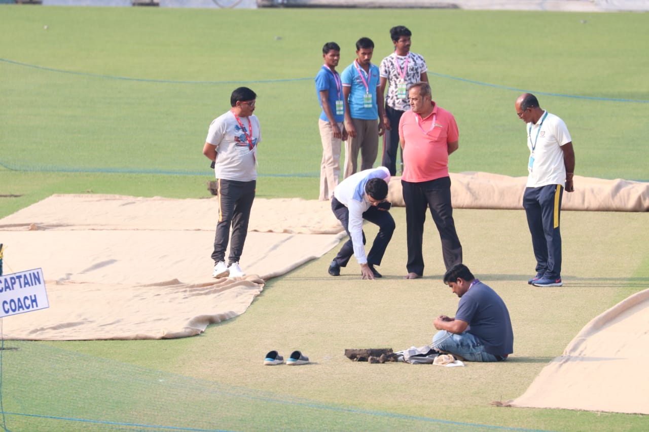 Ganguly inspects Eden pitch Day-Night Test IND vs Bangladesh