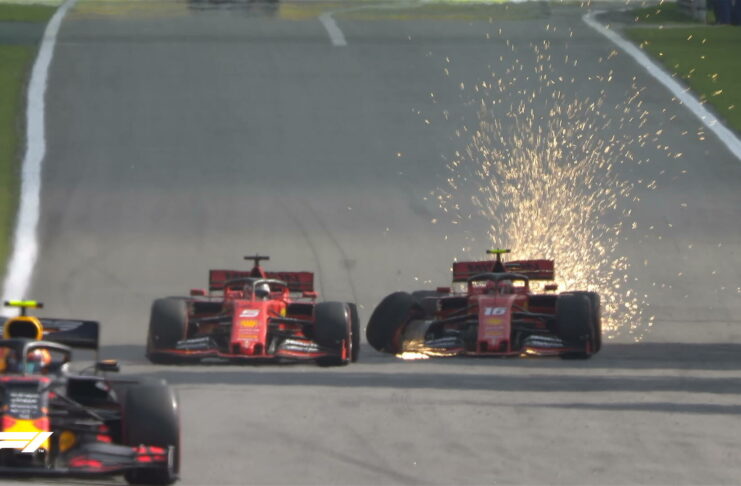 Vettel and Leclerc collision at Brazil