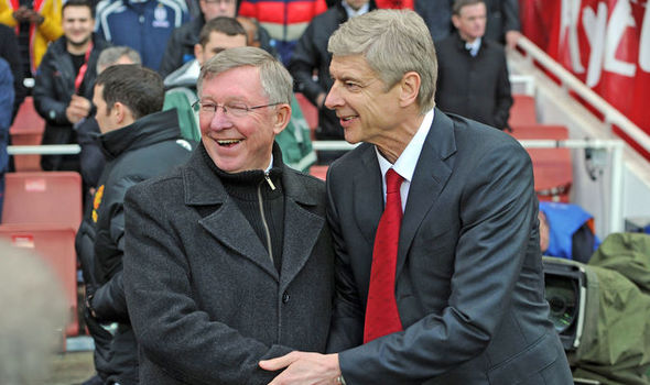 Sir Alex Ferguson with Arsene Wenger