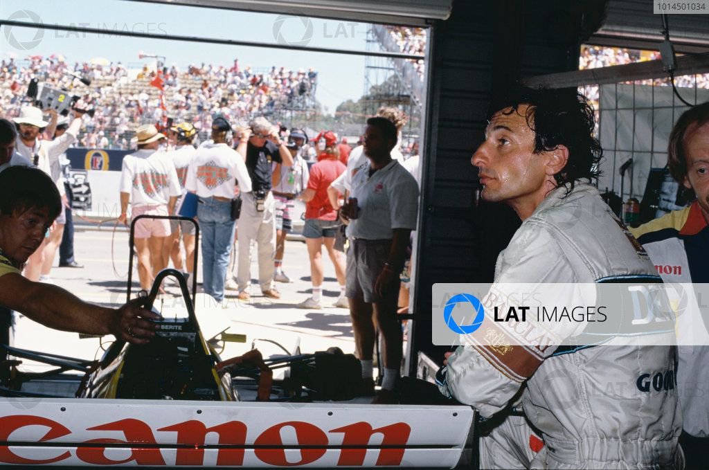 Riccardo Patrese exhausted after a race
