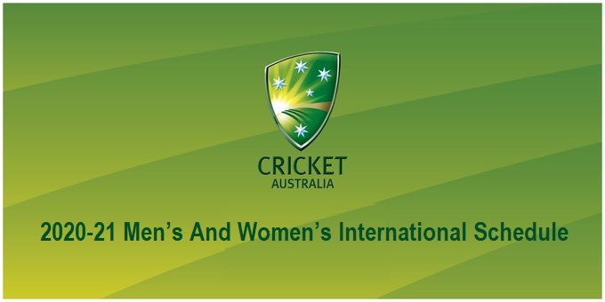 Cricket Australia international schedule for the summer