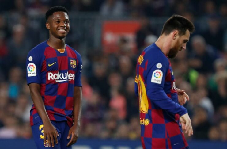 Barcelona duo of Ansu Fati and Lionel Messi