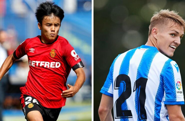 Real Madrid youngsters Takefusa Kubo and Martin Odegaard